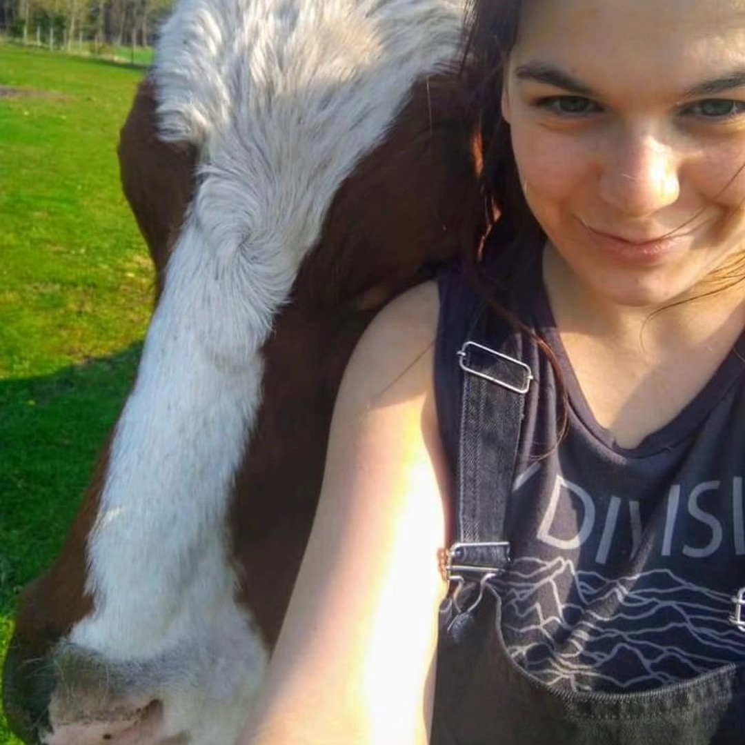 Nona's selfie met een koe